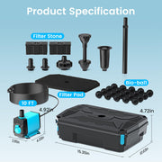 Kit de filtre et fontaine pour bassin P2390 40 W 660 GPH AC 