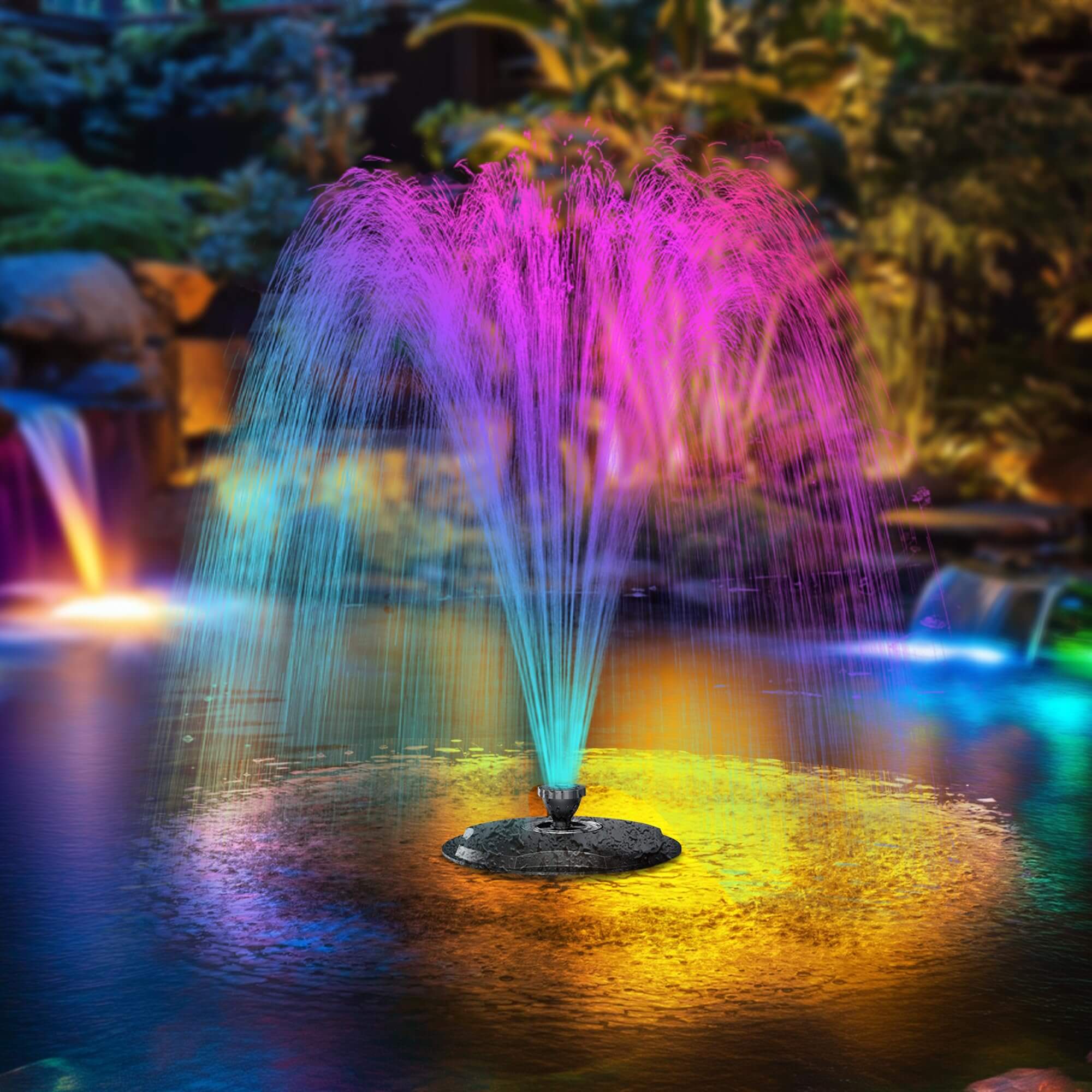 floating fountains for ponds,floating pond fountain with led lights,floating pond fountain with lights,floating water fountain