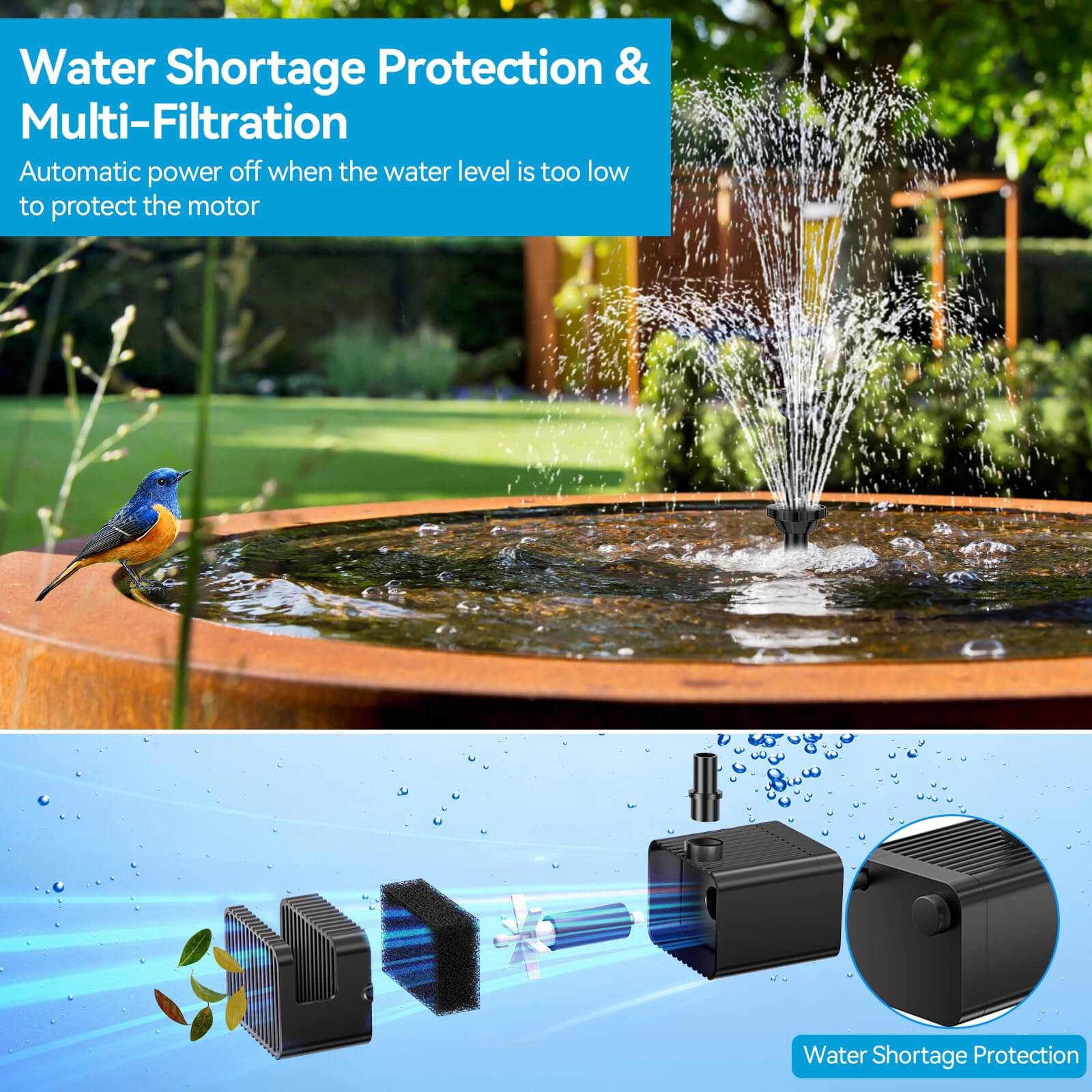 solar pond pump and filter with battery backup,solar pond filter with battery backup,solar powered pond filter with battery backup