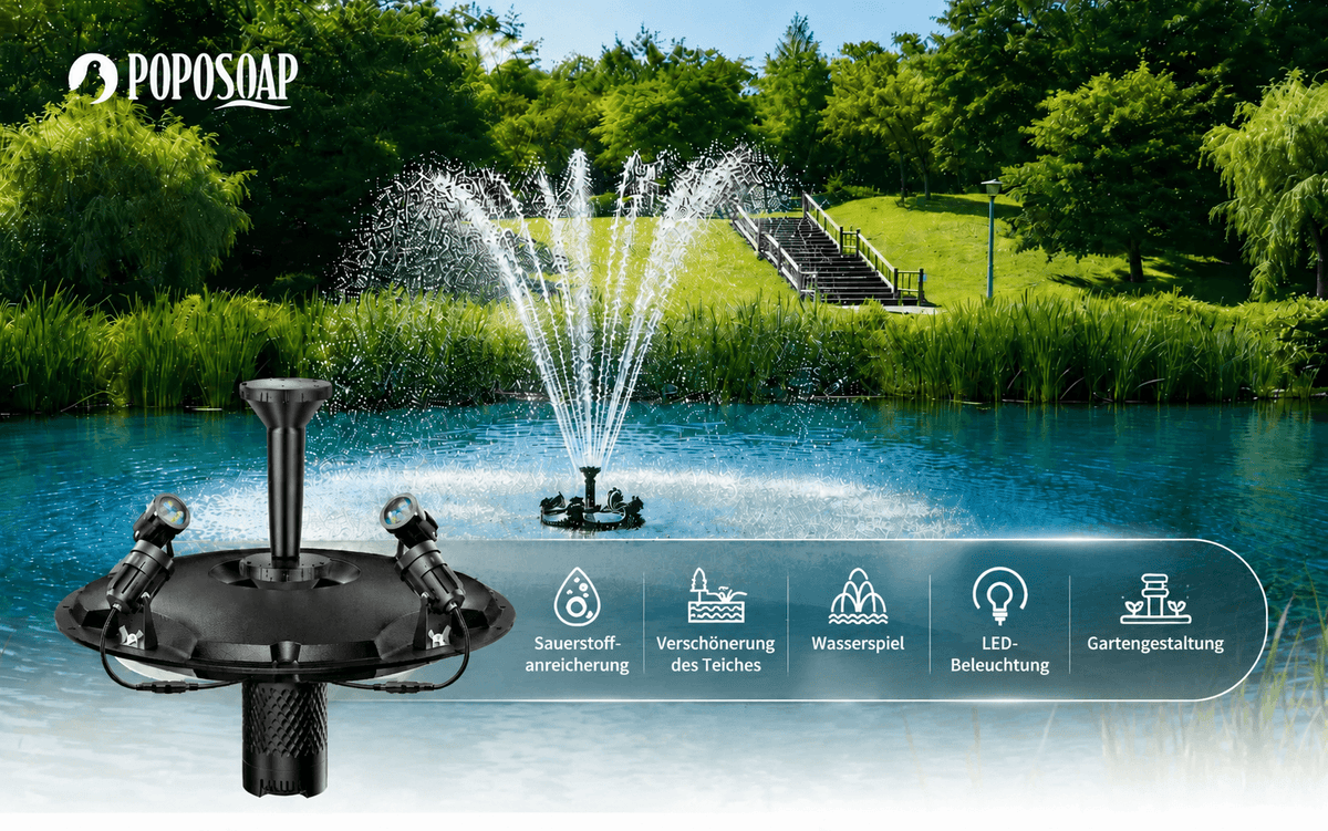 Fontaine flottante avec lumières télécommandées