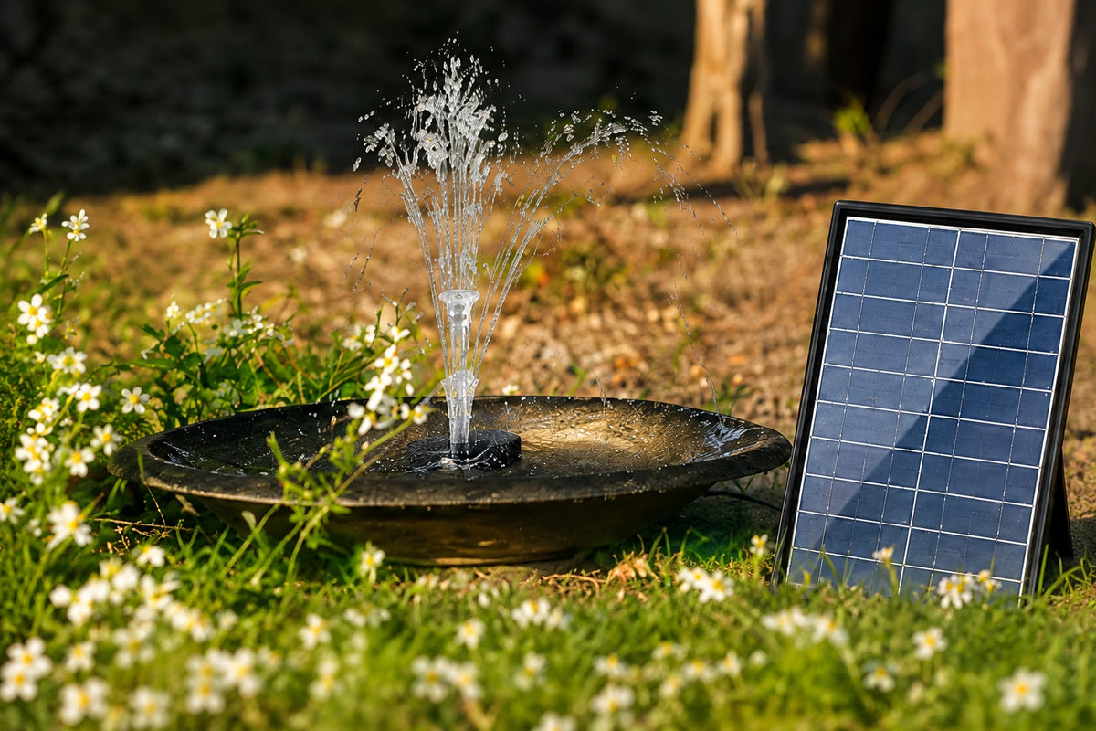 solar power waterfall pump dug in installation methods