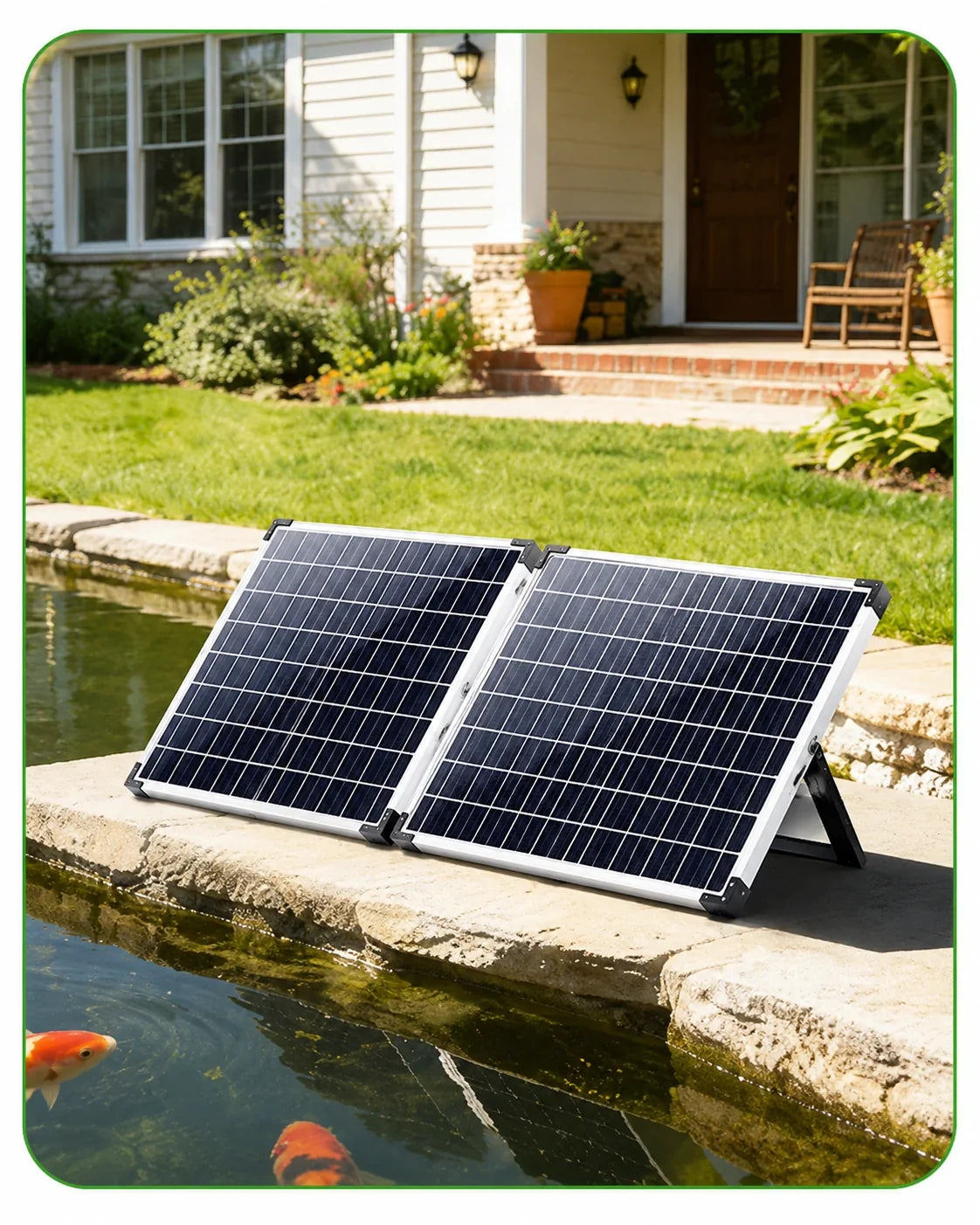 solar pond fountain panel