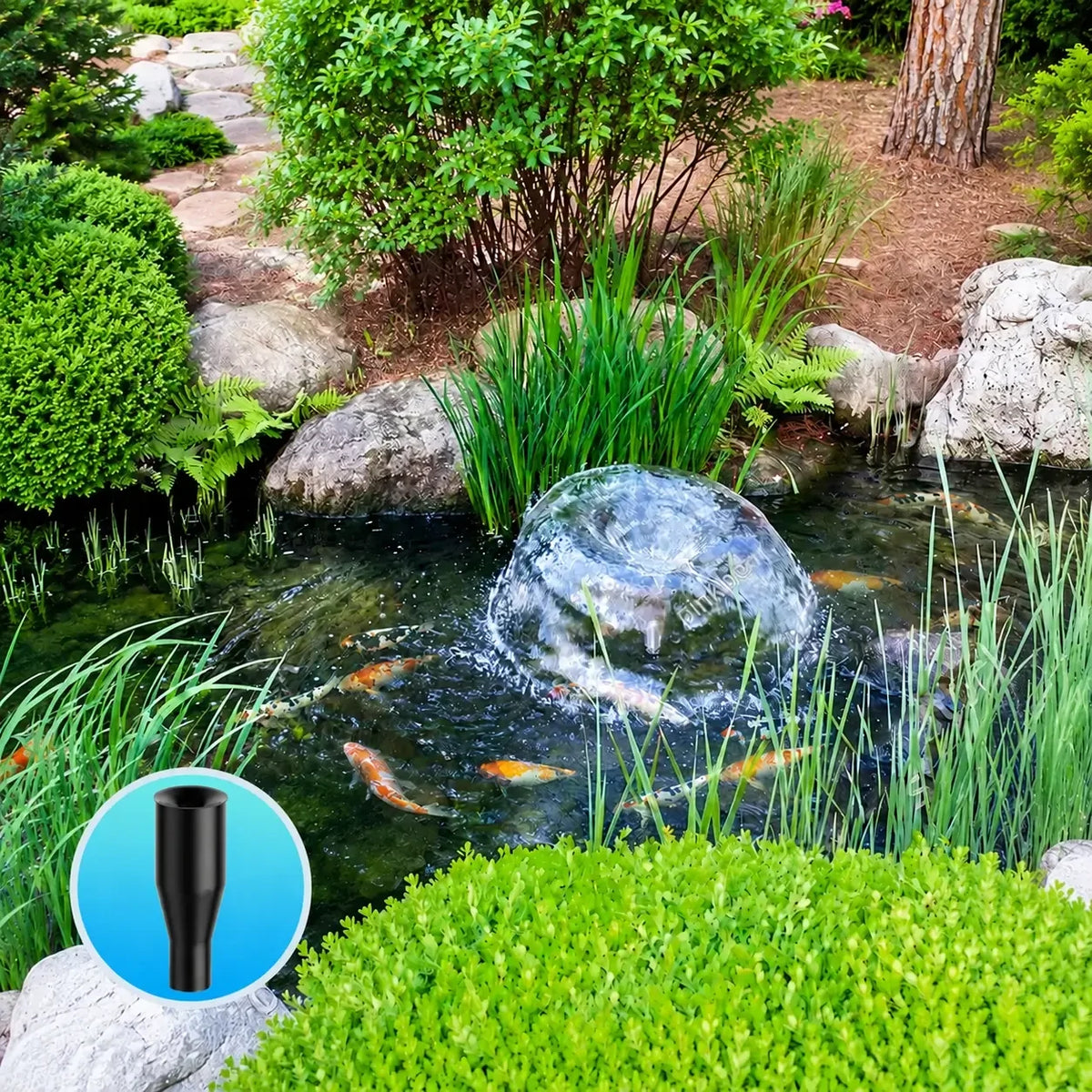solar powered fish pond filter Fountain Nozzle