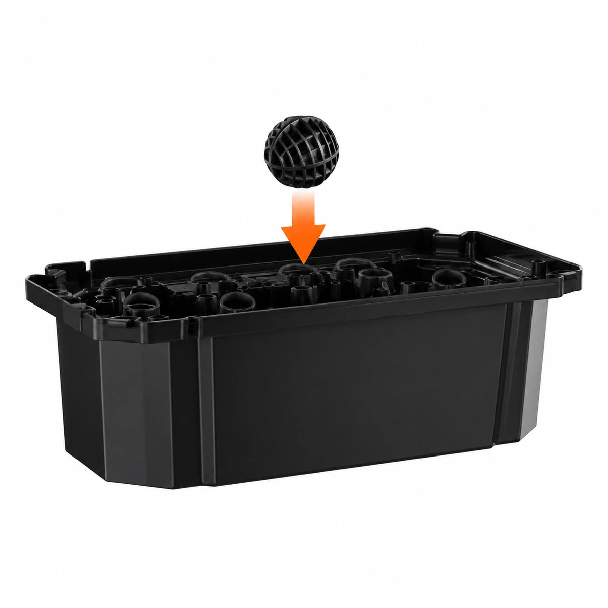 solar powered fish pond filter bioball