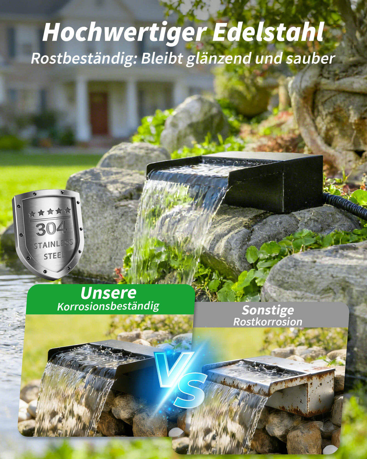 Kit de pompe de fontaine solaire 70 W avec bec verseur de 30 cm